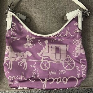 Authentic coach horse & carriage shoulder bag